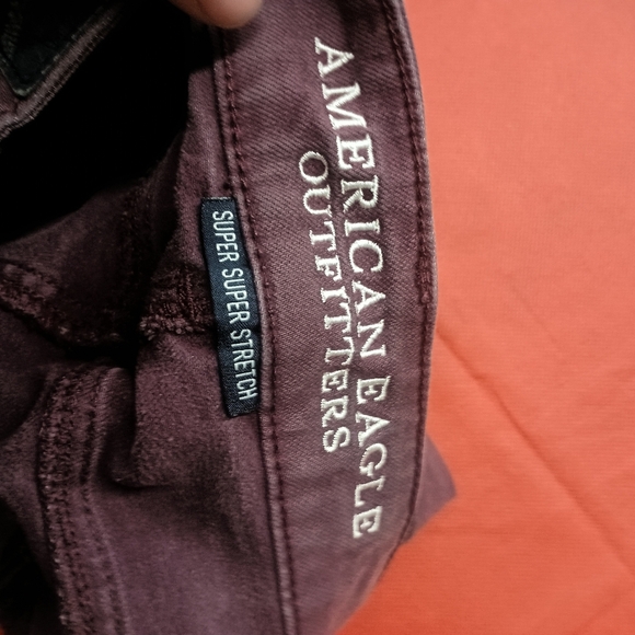 American Eagle Purple Jean Shorts with Cut-Off Style and Stretch - Picture 4 of 12